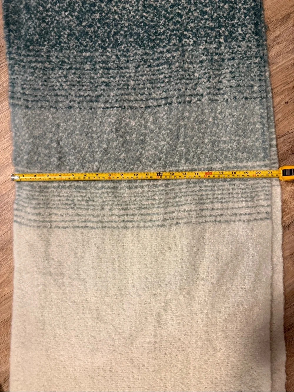 Ombre Fringe Scarf in Teal and Light Blue - Women’s Wrap